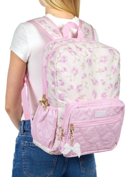 LoveShackFancy Handbags - IN-HAND | LoveShackFancy x Target Yoobi Ribbon Rosa Backpack Sterling Dusk